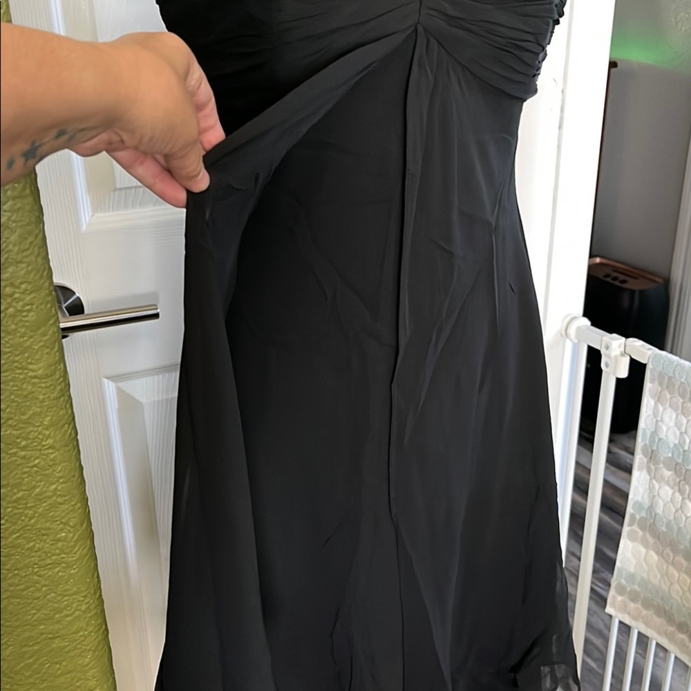 Donna Ricco Elegant Black Chiffon Dress - Picture 7 of 12